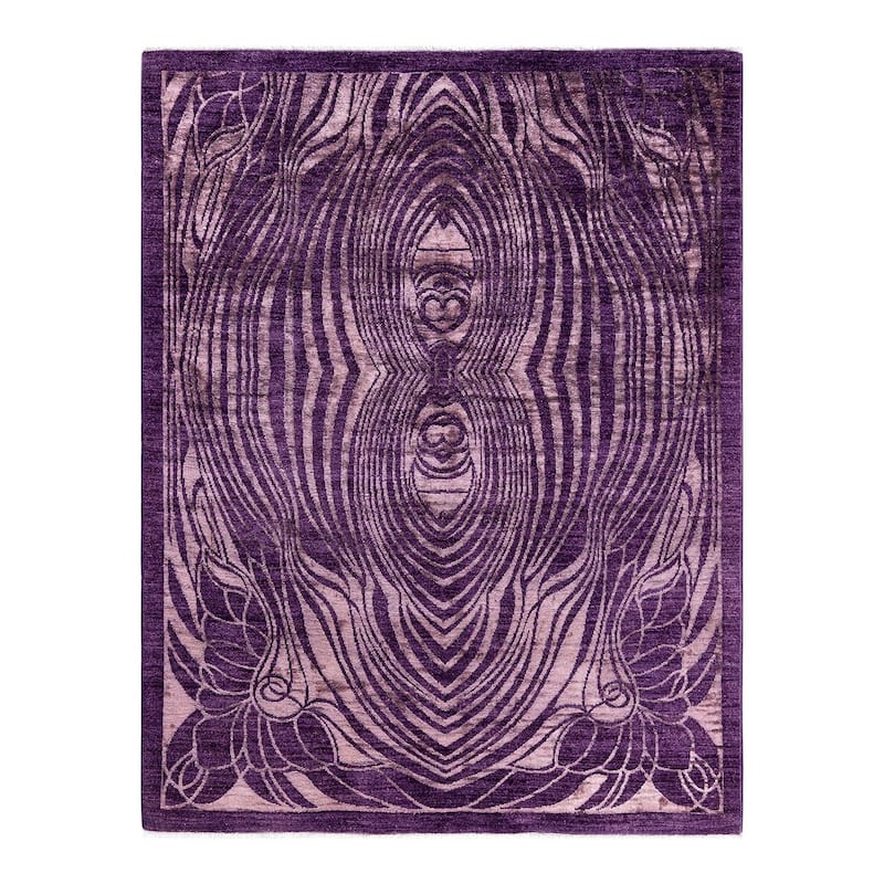 Contemporary Overdyed Wool Hand Knotted Area Rug - 5' 0" x 6' 6"