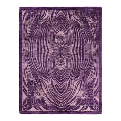 Contemporary Overdyed Wool Hand Knotted Area Rug - 5' 0" x 6' 6"