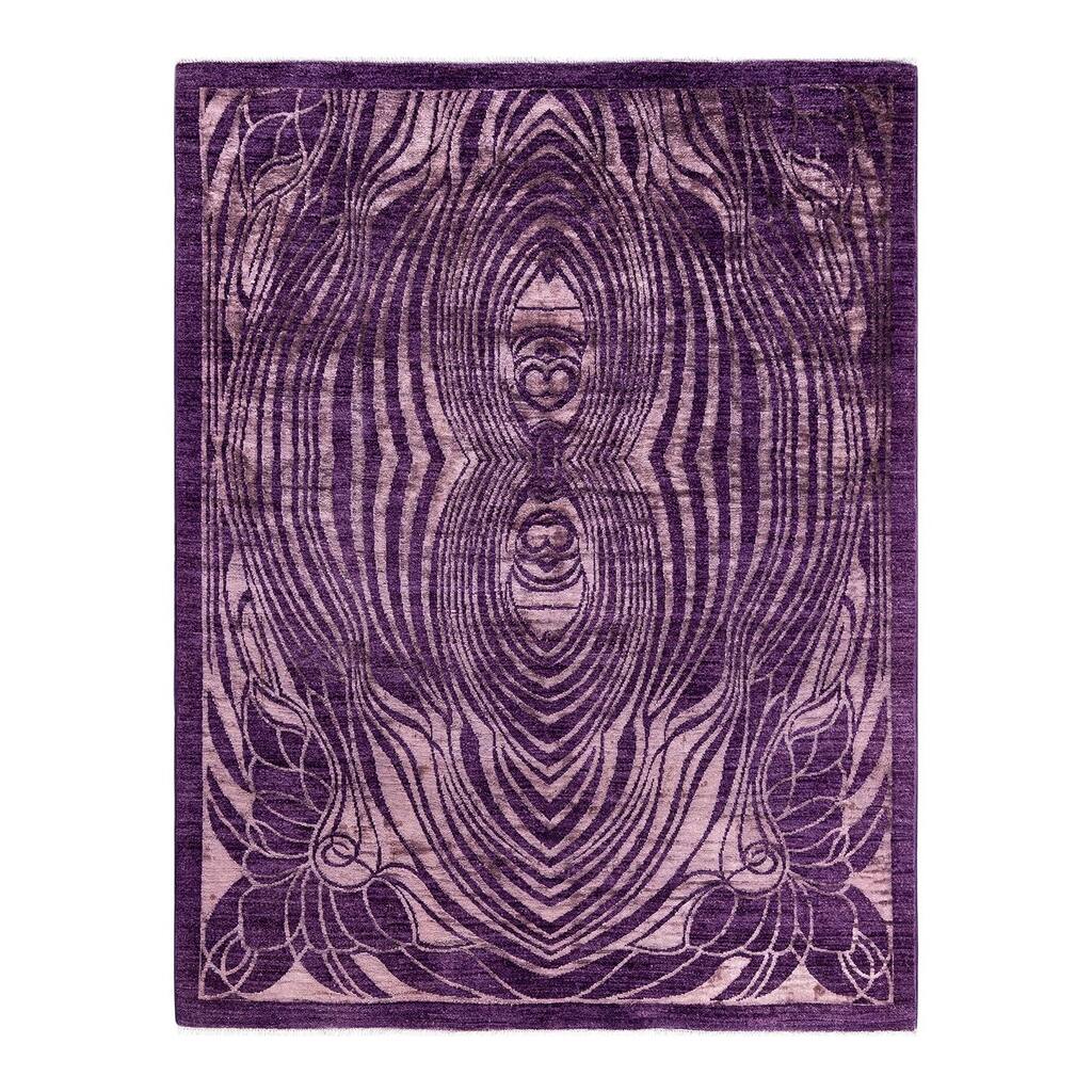 Contemporary Overdyed Wool Hand Knotted Area Rug - 5' 0" x 6' 6"