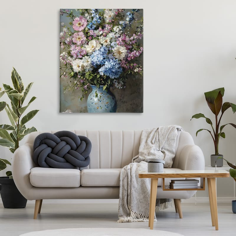 Stupell Traditional Cool Tone Bouquet Canvas Wall Art Design By Franklyn Gregory