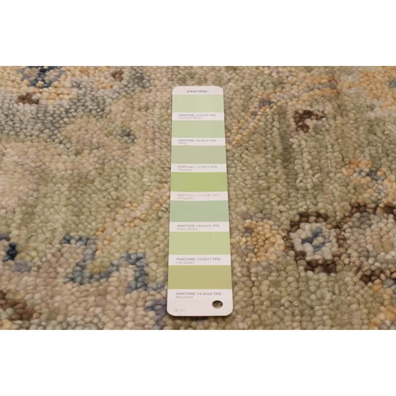 ECARPETGALLERY Hand-knotted Jules Serapi Green Wool Rug - 10'2 x 13'9