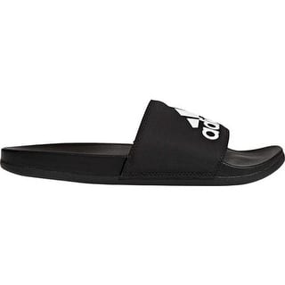 Men S Sandals Online At Our Best Shoes Deals Adidas Men S Adilette Cloudfoam Plus Logo Slide Black White