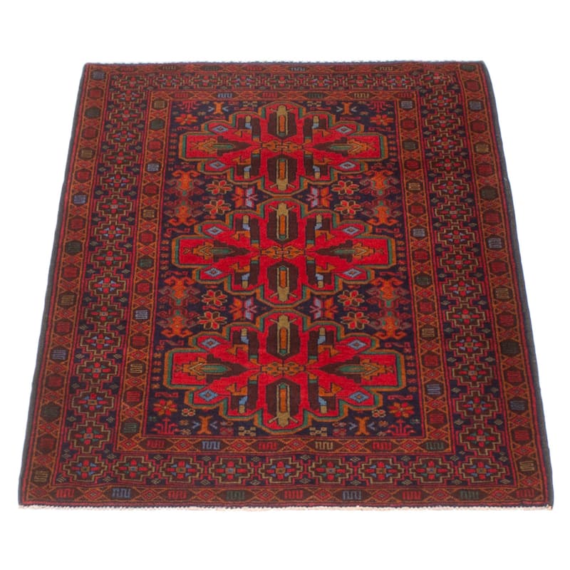 Teimani Red Rug 3'0" x 4'10" - 3'0 x 4'10
