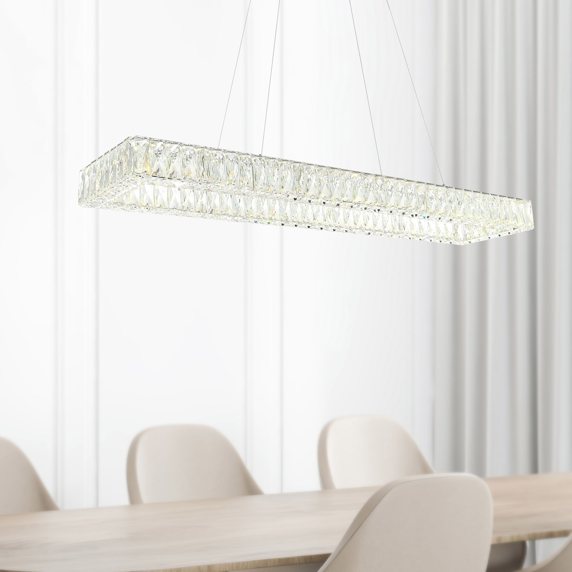 CWI Lighting Felicity Integrated LED 44in Chrome Chandelier