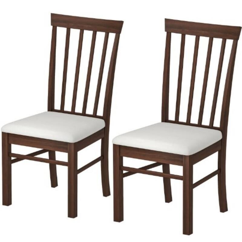 Modern Upholstered Dining Chairs Set of 2, with Rubber Wood Frame