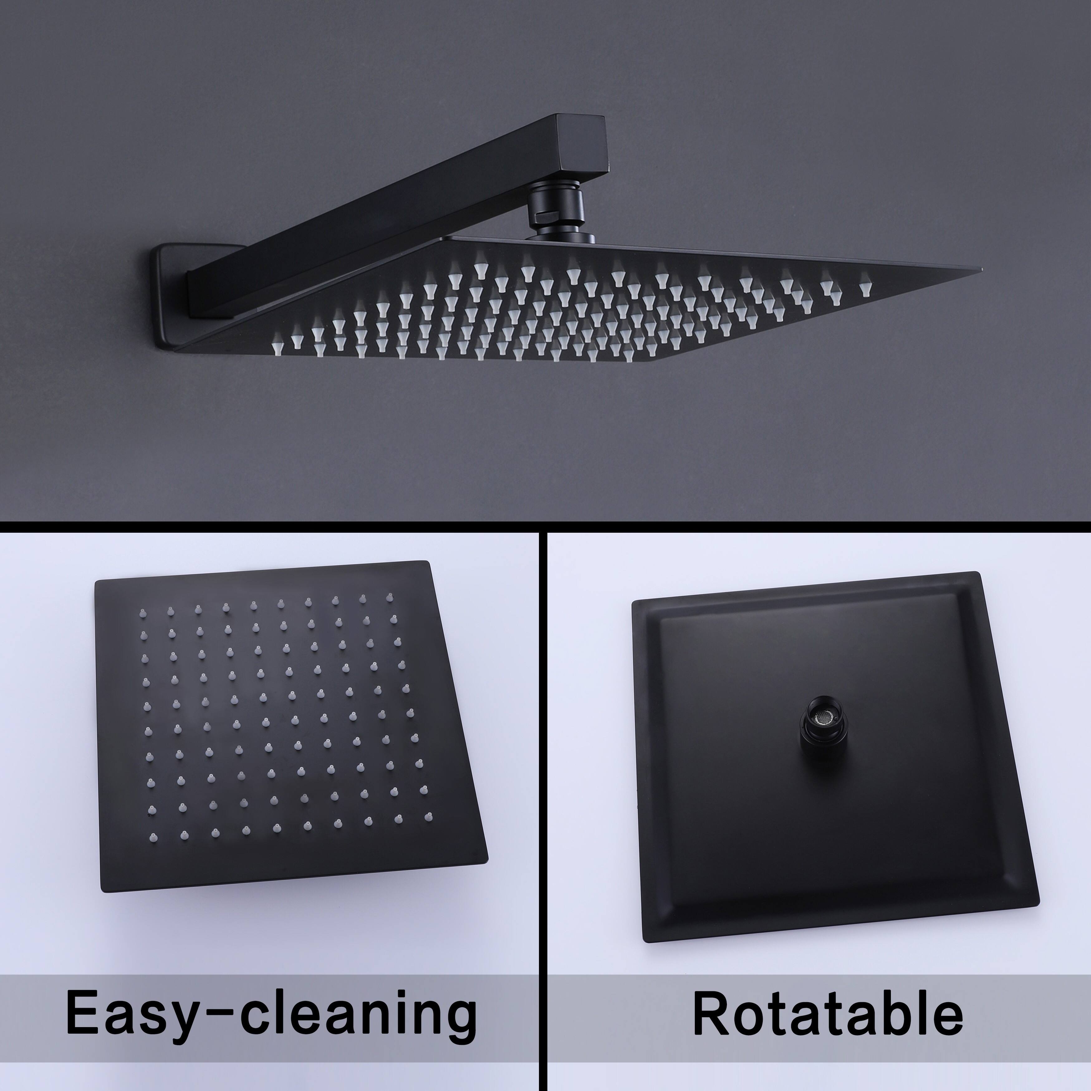 Single Handle Matte Black Shower Faucet With RoughIn Valve On Sale