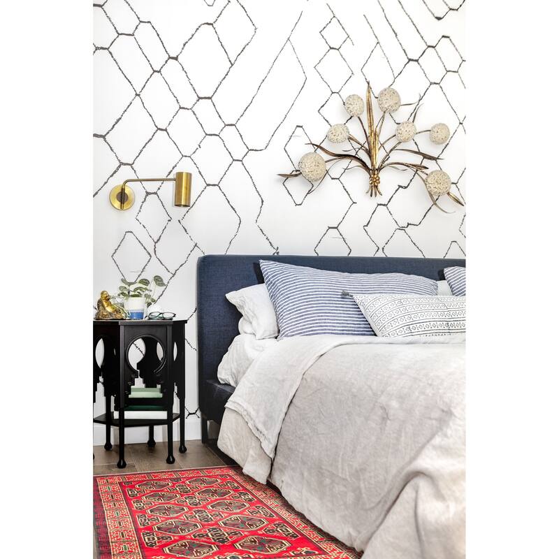 ECARPETGALLERY Hand-knotted Teimani Red Wool Rug - 2'8 x 4'9