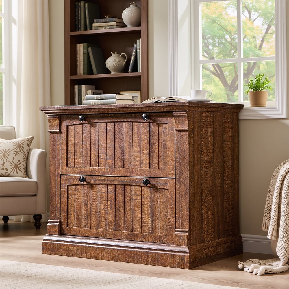 Rustic Wood File Cabinet , Filing Cabinet for Home Office, Living Room