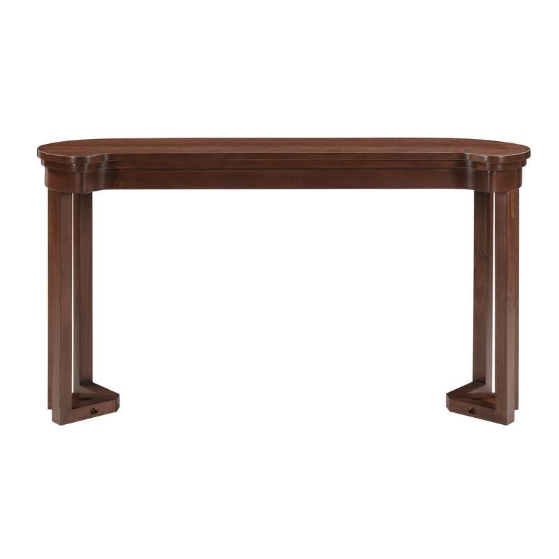 4 Piece Bar Table Set with 3 PU Upholstered Bar Stools, with 3 Padded Stools Solid Wood Counter Height Dining Table Set