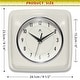 preview thumbnail 88 of 146, Infinity Instruments Retro 9.25-inch Square Wall Clock - 9.25 x 1.875 x 9.5
