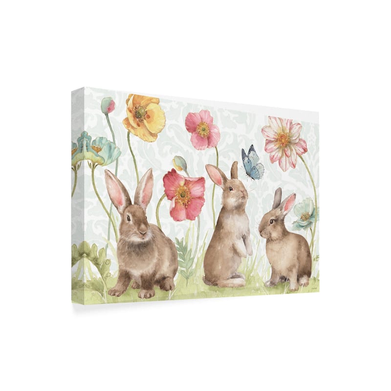 Lisa Audit 'Spring Softies Bunnies I' Canvas Art