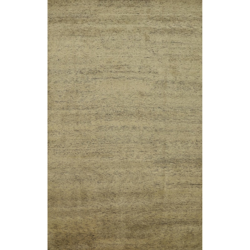 Hand Knotted Oriental 100% Wool Carpet Modern Modern Beige & Ivories Gabbeh Area Rug - 11' 4'' X 8' 4''