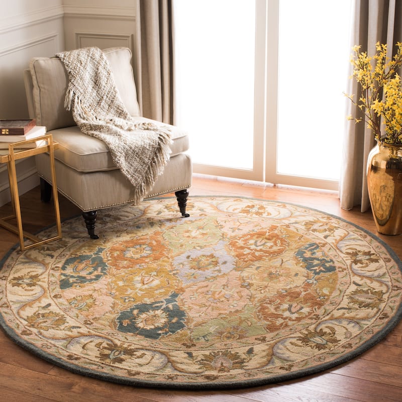 SAFAVIEH Handmade Classic Eini Traditional Oriental Wool Rug - 6' Round - Multi