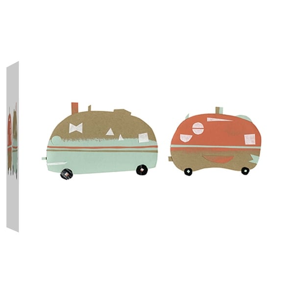PTM Images 9-102075 PTM Canvas Collection 8" x 10" - "Happy Camping" Giclee Camping Art Print on Canvas