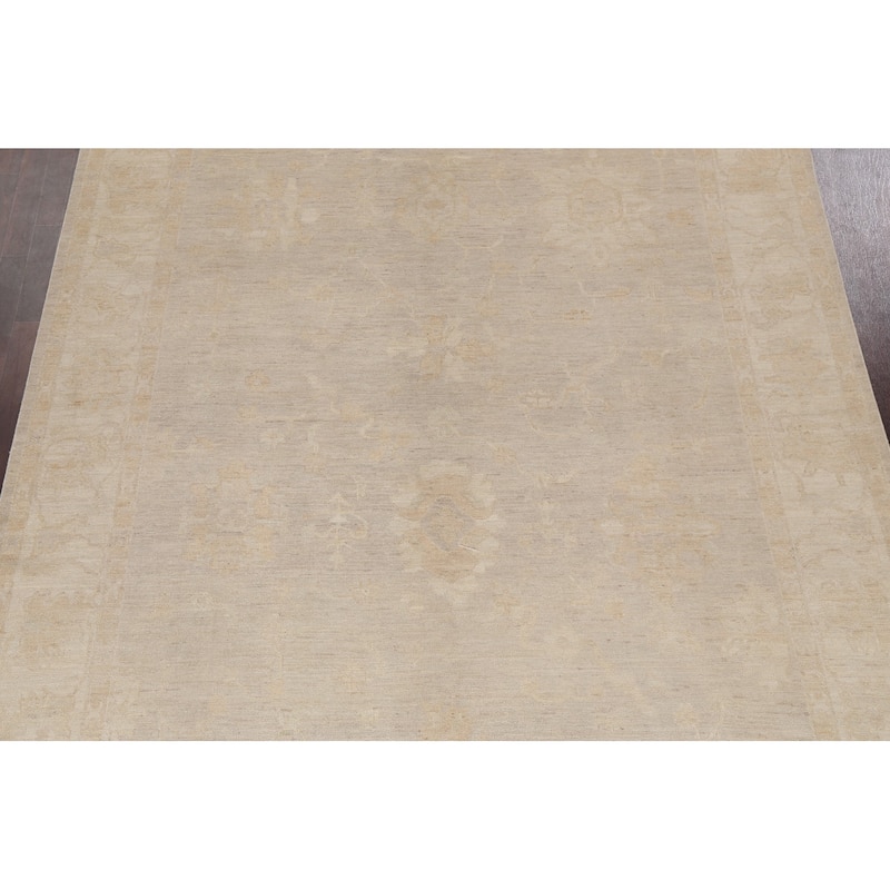 Vegetable Dye Muted Oushak Turkish Oriental Wool Area Rug Hand-knotted - 8'1" x 10'5"