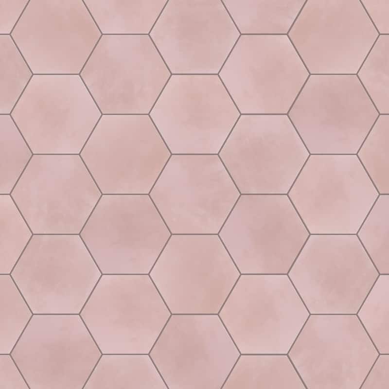 Merola Tile Horizon Hex Rosa 7-3/4" x 9" Porcelain Floor and Wall Tile