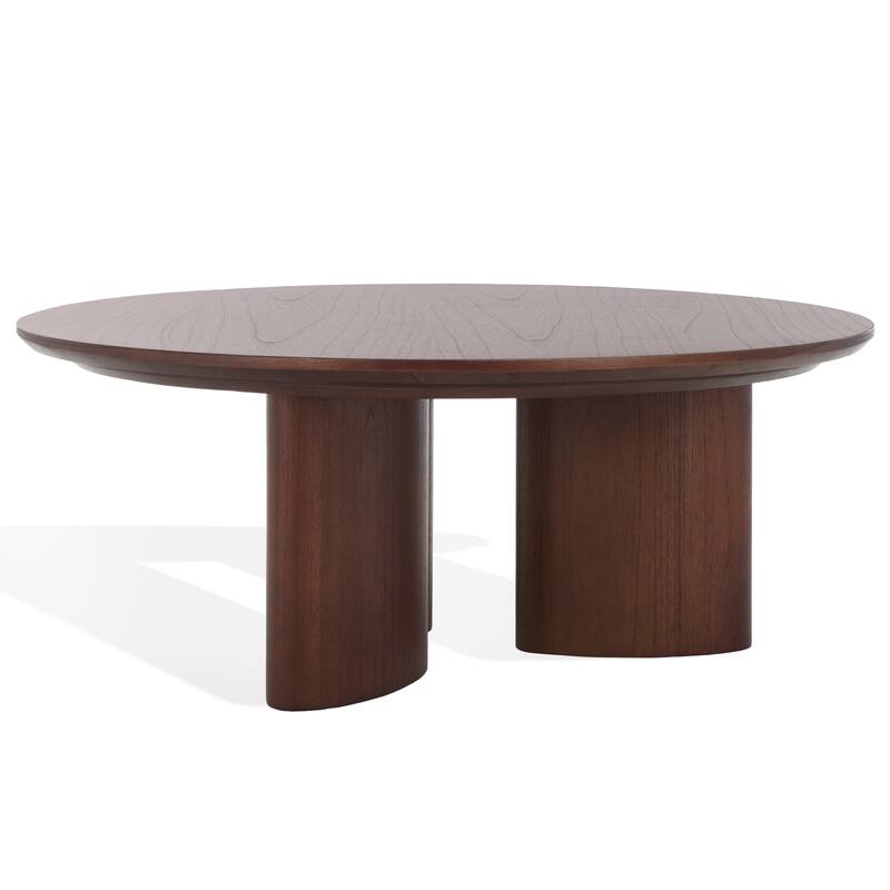 SAFAVIEH Couture Barnard Round Wood Coffee Table - 38"W x 38"D x 15"H