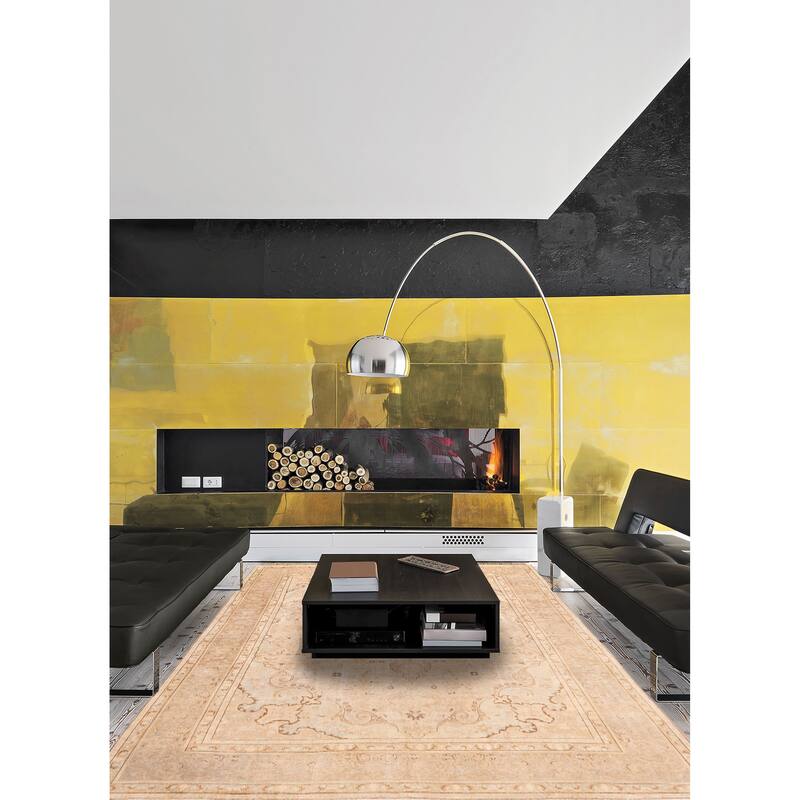 ECARPETGALLERY Hand-knotted Antalya Vintage Tan Wool Rug - 9'4 x 12'6