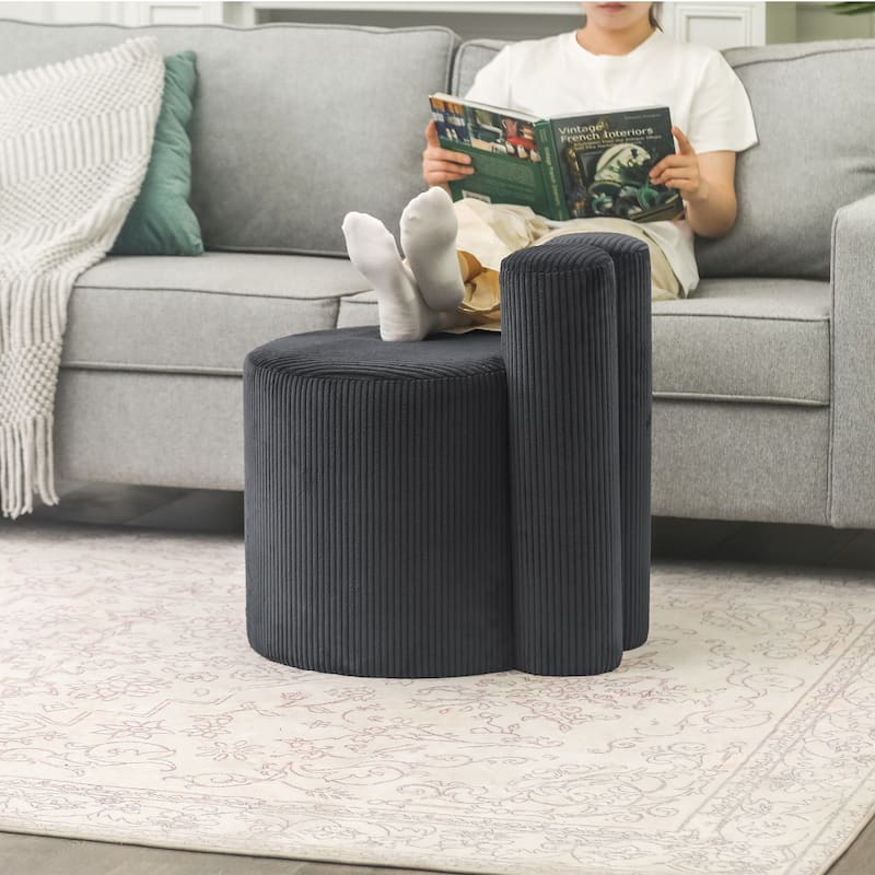 Adeco Morden Pouf Ottoman 23" Height Seat for Living Room Bedroom