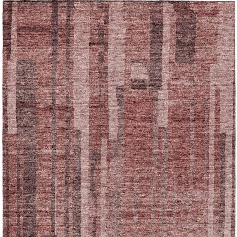 HomeRoots Striped Transitional Rectangle Outdoor Rug