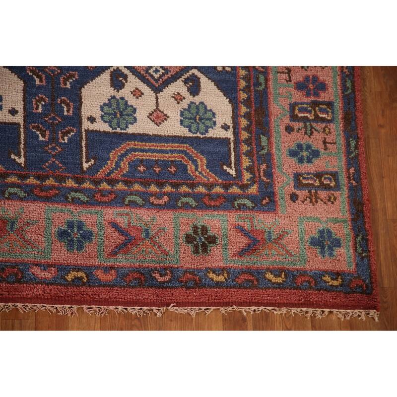 Geometric Sirjan Oriental Area Rug Handmade Wool Carpet - 8'0"x 10'2"