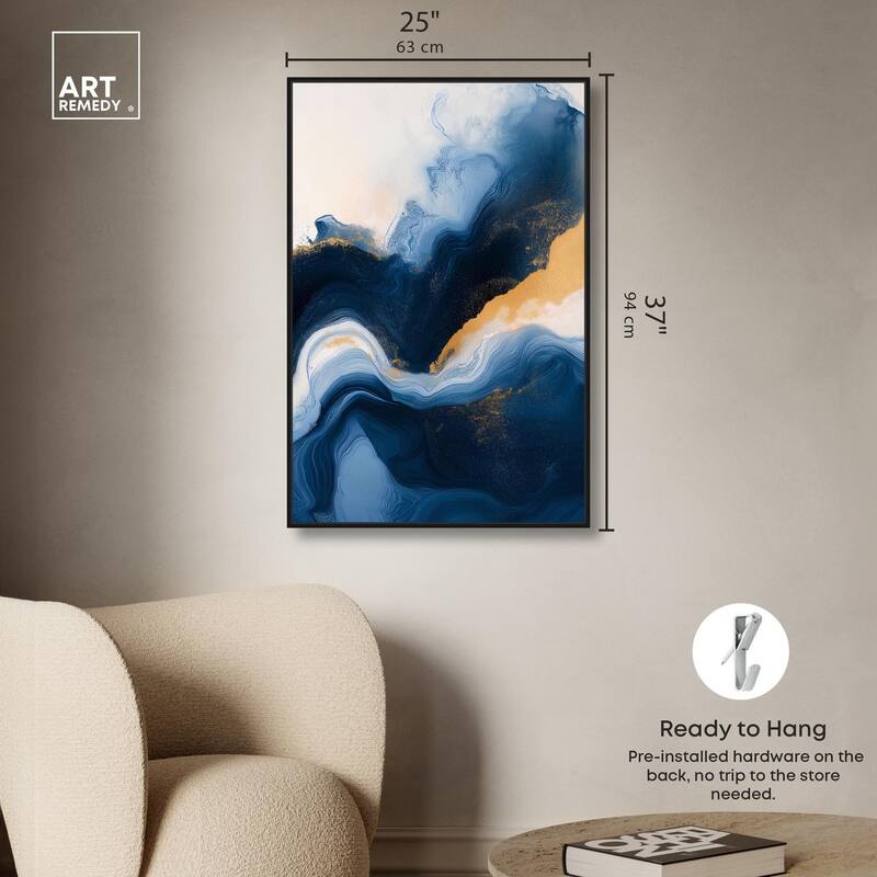 Blue Deep III Canvas by Art Remedy