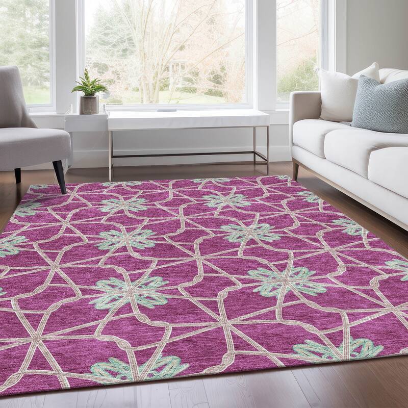 Premium Washable Super Soft Contemporary Tangle Mayfield Rug