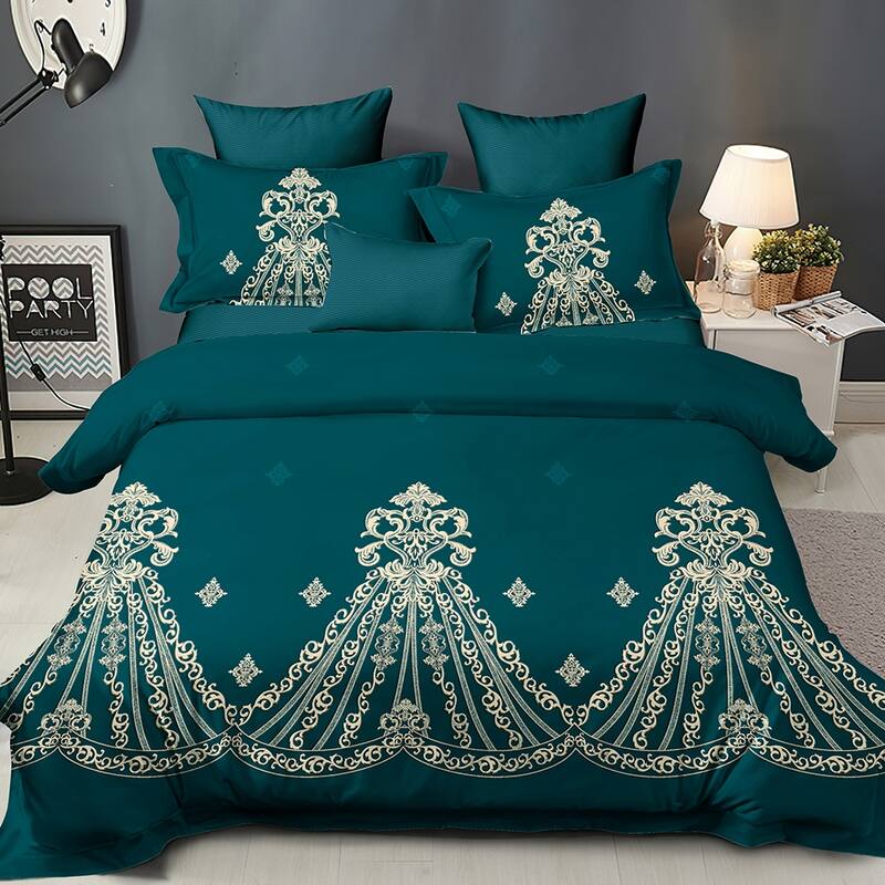 Shatex 3 piece Microfiber Bedding Comforter Set - Green - Twin