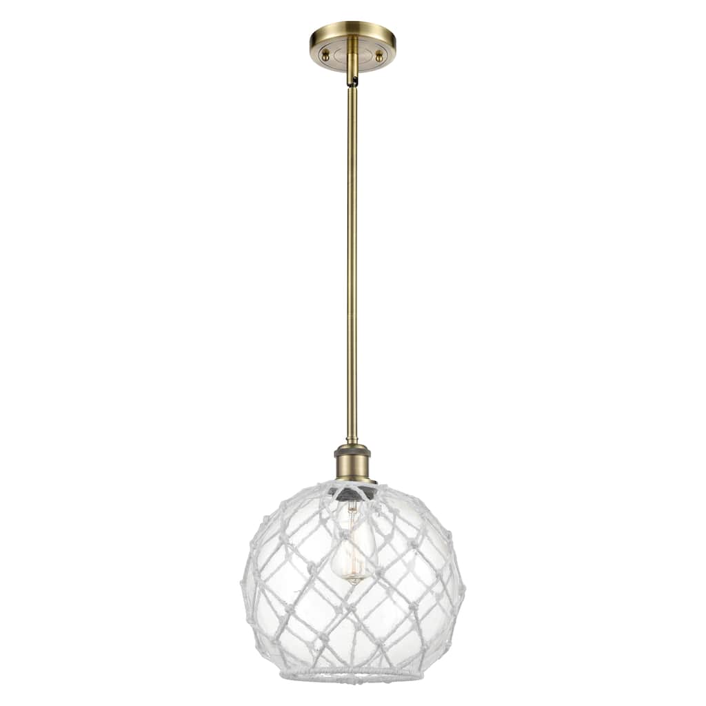 Innovations Lighting Endless Possibilities Ballston - Farmhouse Rope - 1 Light 10" Stem Hung Mini Pendant