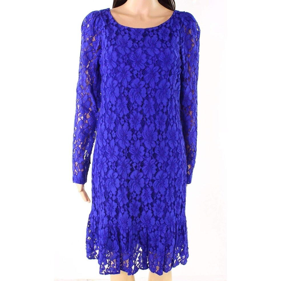 Calvin klein blue lace dress Clearance