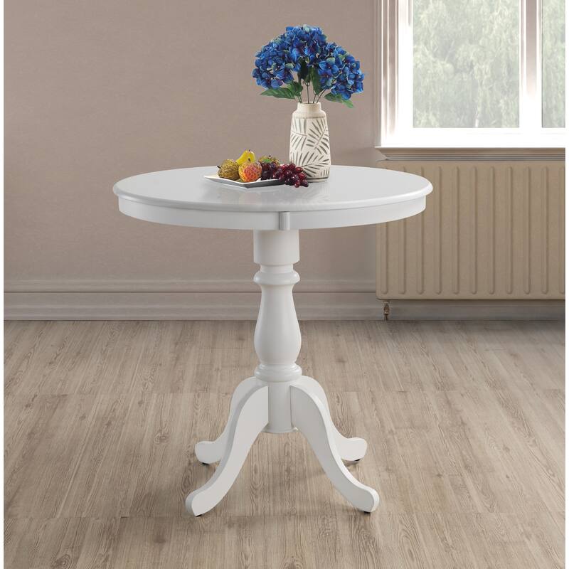 Carolina Living Fairview Round Pedestal Bar Table - 36" White