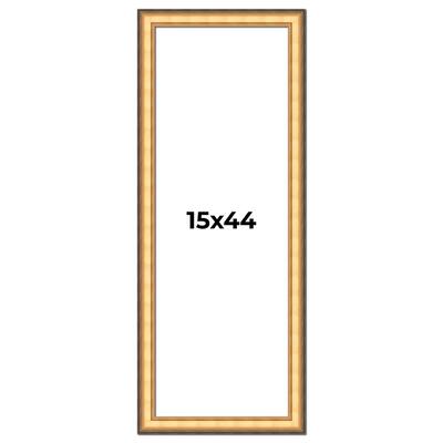 15x44 Frame Gold Plein Aire Solid Wood Picture Frame Width 2 Inches |