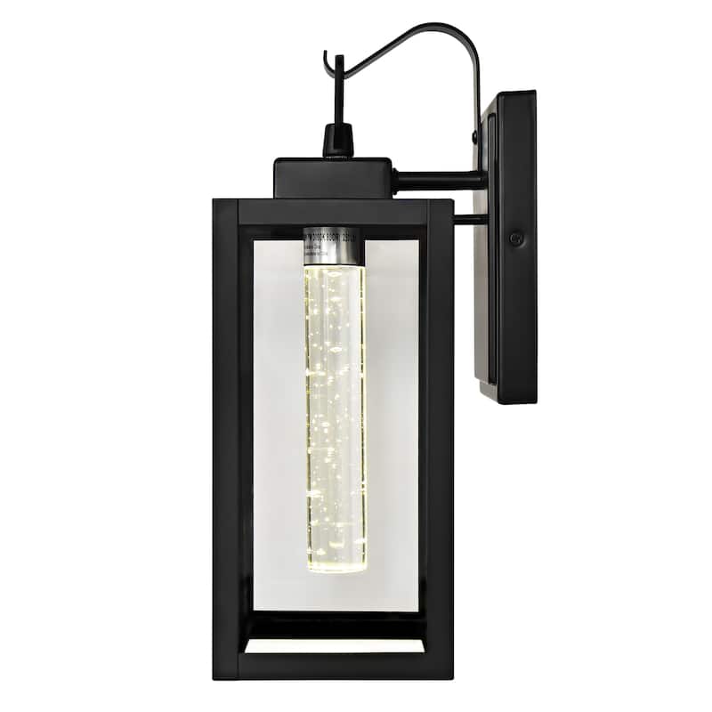 2 Pack 7W LED Black Outdoor Wall Sconce - Matte Black