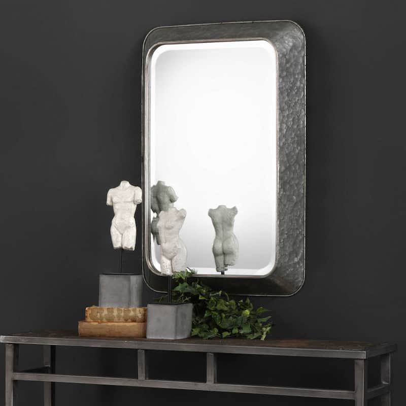 Beveled Rectangular Wall Mirror - Silver - 30.25"