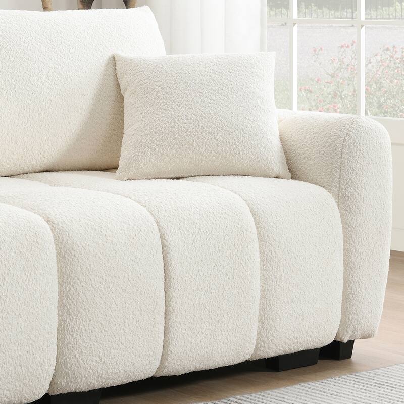 110 inch Modular L-Shaped Sectional Sofa with Moveable Ottoman and Wide Seating for Living Room