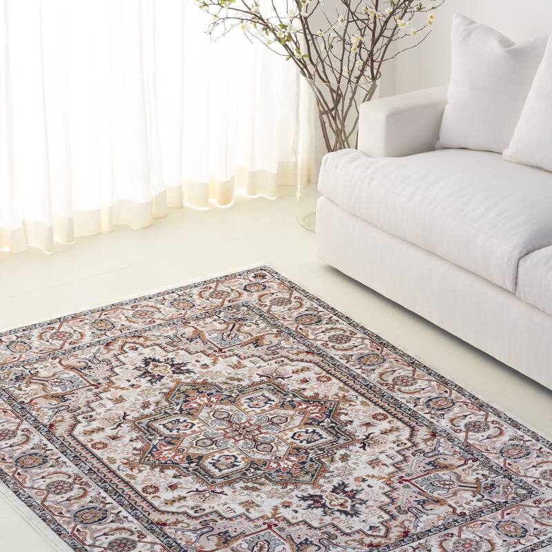 Lauren Ralph Lauren Asumi Transitional Rug - 4' x 6'5" - Ivory/Beige Red