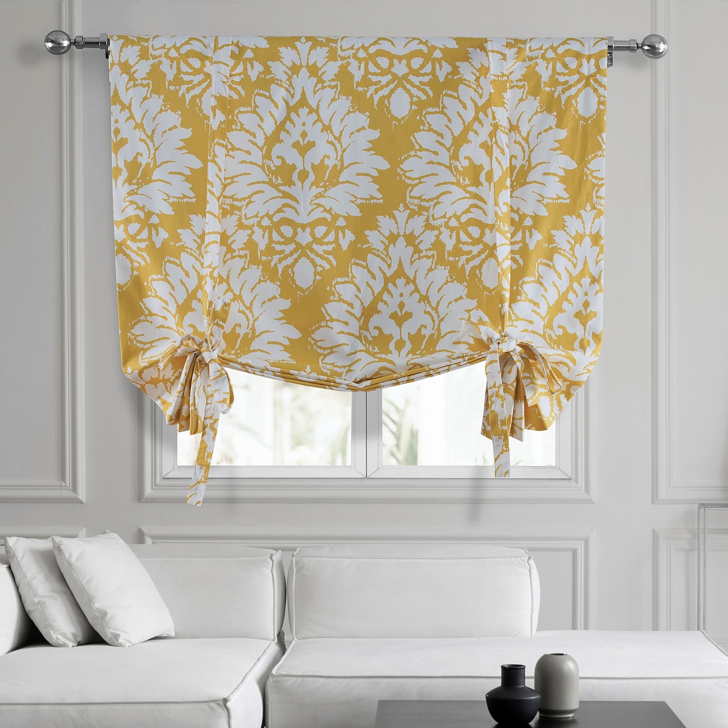Exclusive Fabrics Lacuna Printed Cotton Tie-Up Window Shade - 46 X 63