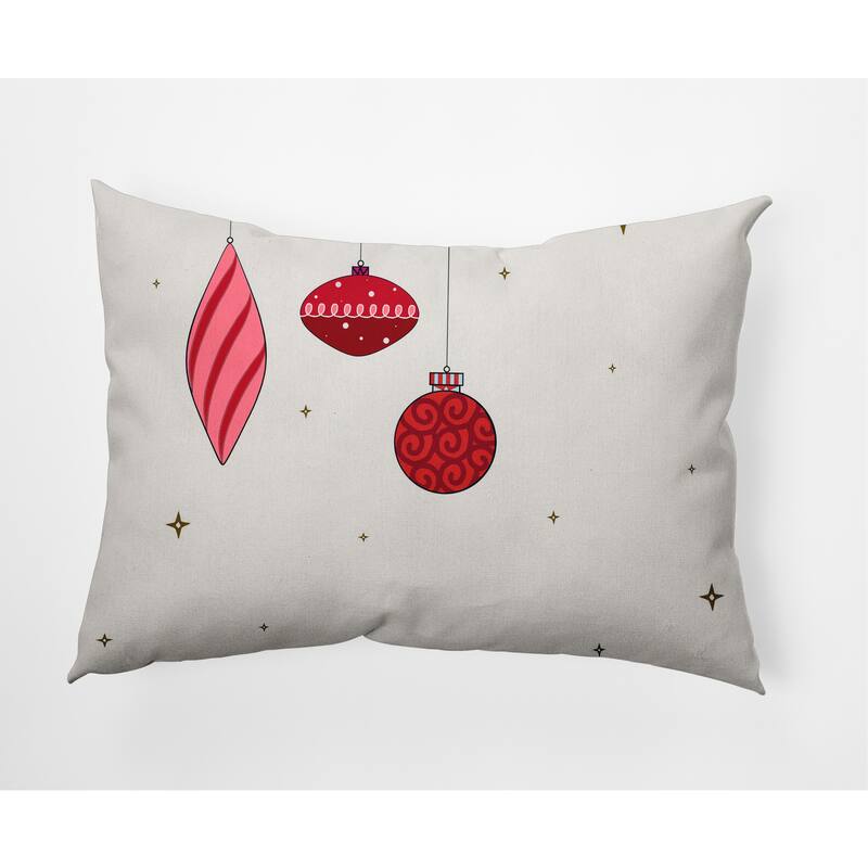 Light Bright Christmas Decorative Throw Pillow - 14" x 20" - Red