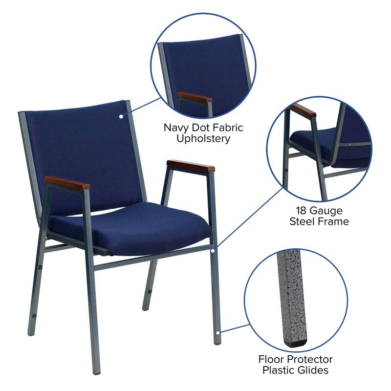 Heavy Duty Stack Chair with Arms