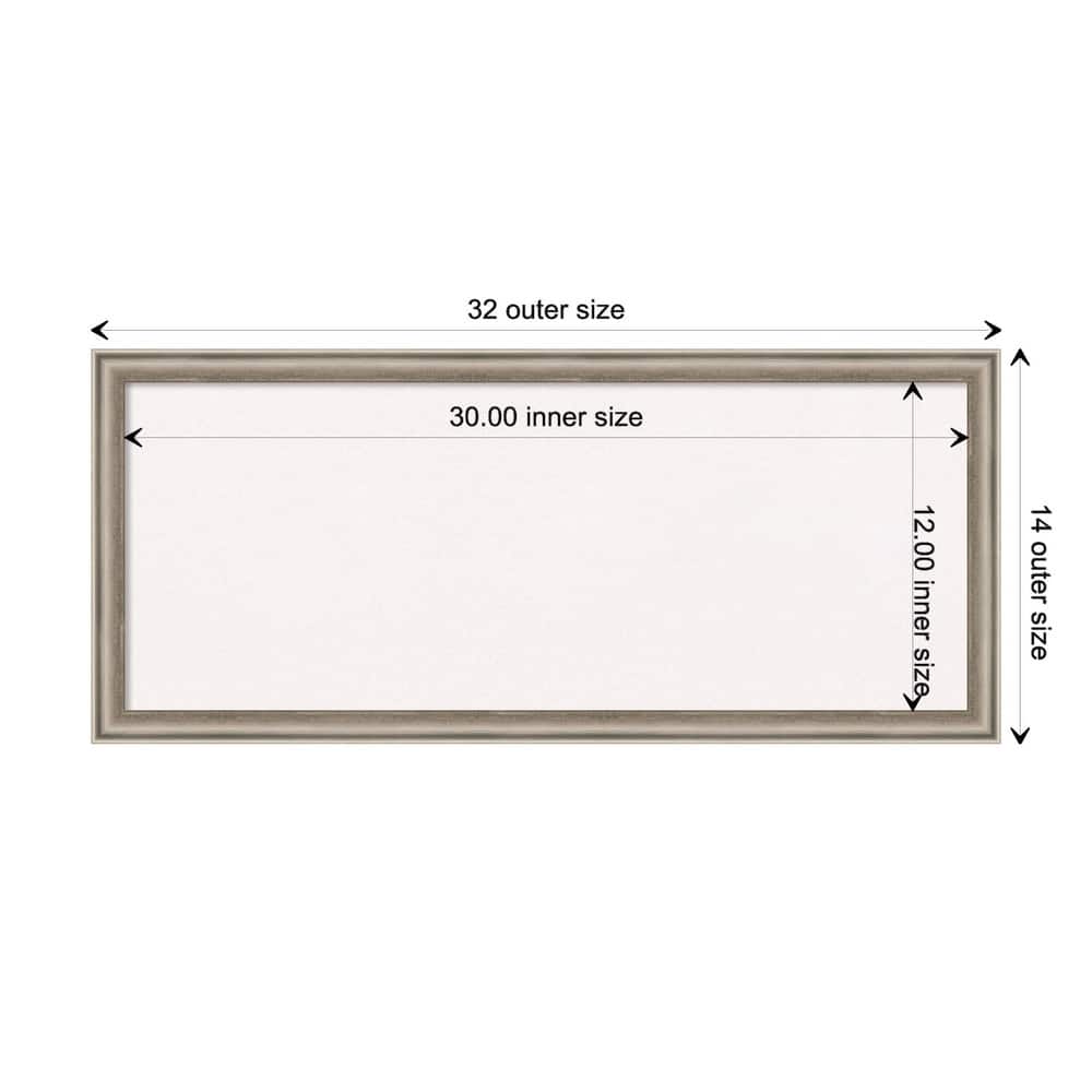 Salon Scoop Copper Wood Framed White Corkboard Bulletin Board