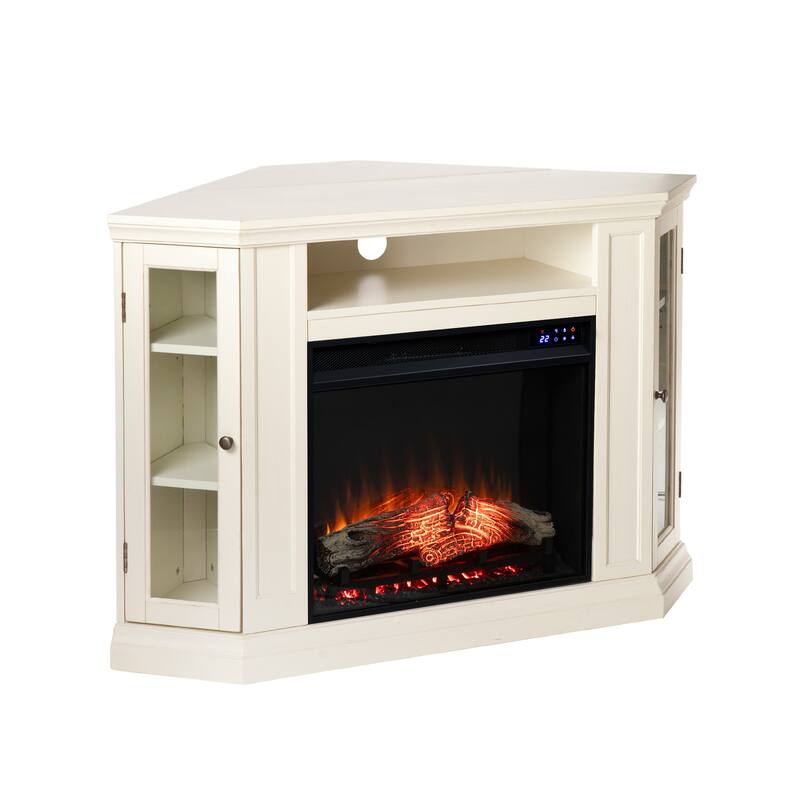 SEI Furniture Lougheed Ivory Media Console Fireplace