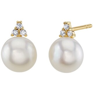 EBX10BGLPE Bright Gold Cushion-Cut Solitaire Stud Earrings Light Peach
