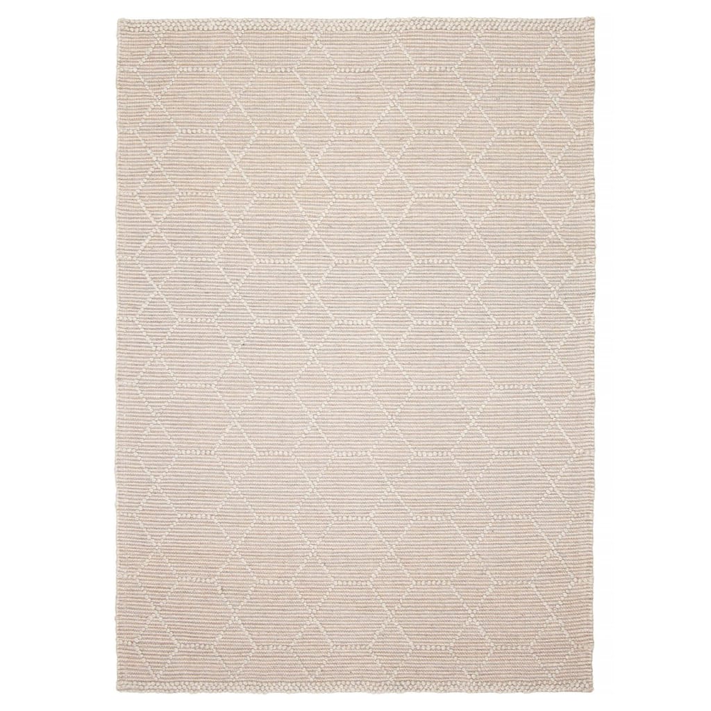 ECARPETGALLERY Braid weave Sienna Grey Wool Rug - 5'2 x 7'6