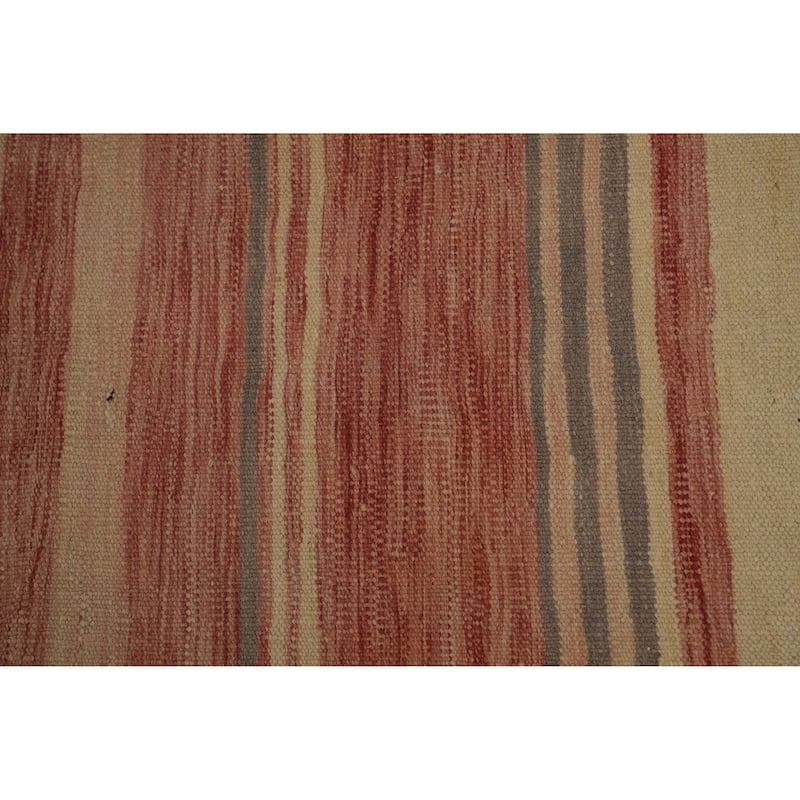 Hand Woven Oriental 100% Wool Carpet Southwestern Tribal Multi-Colored Kilim Area Rug - 6' 9'' X 4' 10''