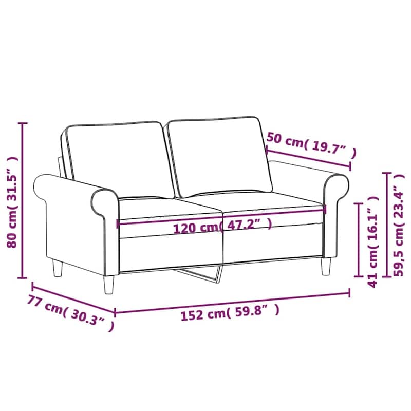 vidaXL Sofa Chair Living Room Accent Upholstered Chair with Armrest Fabric