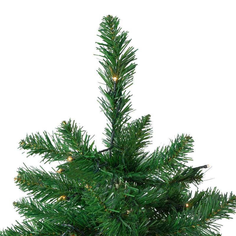 7.5' Full Twin Lakes Fir Artificial Christmas Tree - Warm White LED - 7.5 Foot