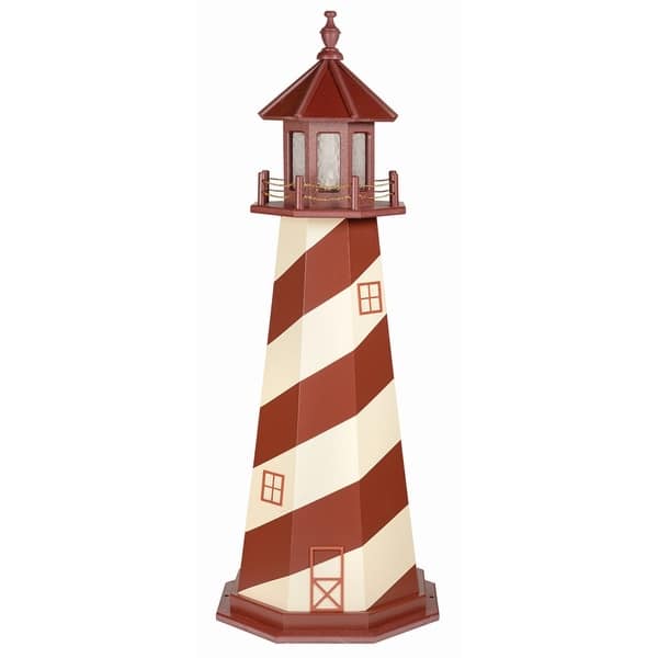 Cape Hatteras Cherrywood and Ivory Hybrid Poly and Wood Lighthouse ...