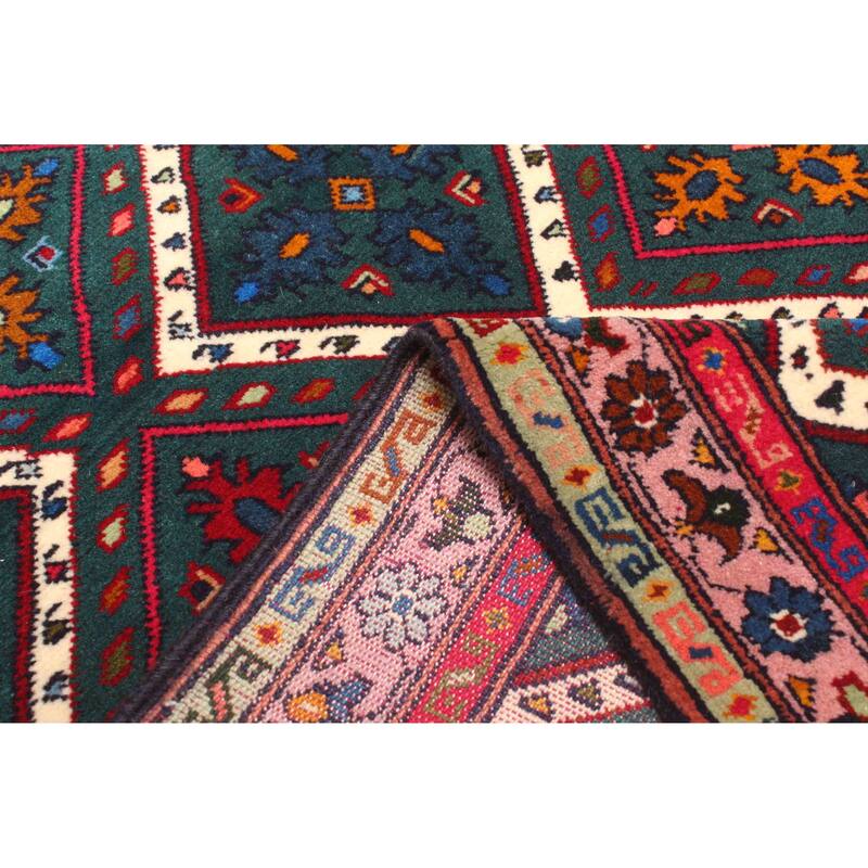 ECARPETGALLERY Hand-knotted Teimani Dark Green Wool Rug - 2'6 x 3'7