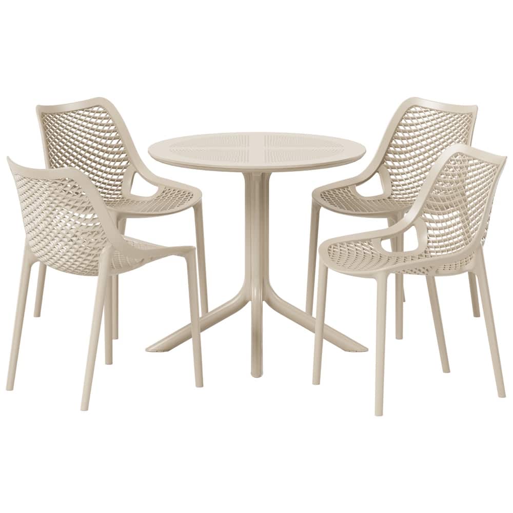 Frond and Form 4-Person Outdoor Round Dining Set