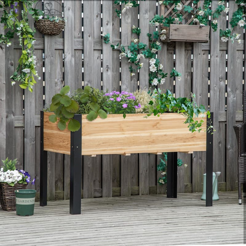 47''x24''x29'' Raised Garden Bed - Black